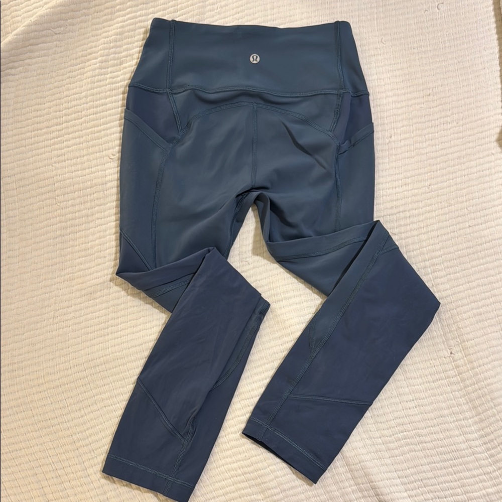 Lululemon Athletica Blue Leggings High Waist (ankle length)